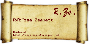 Rózsa Zsanett névjegykártya